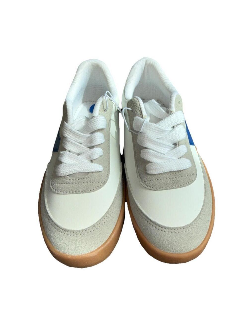 US Sports Boys Shoes Size 2 White And Blue. New No Box - Picture 2 of 5